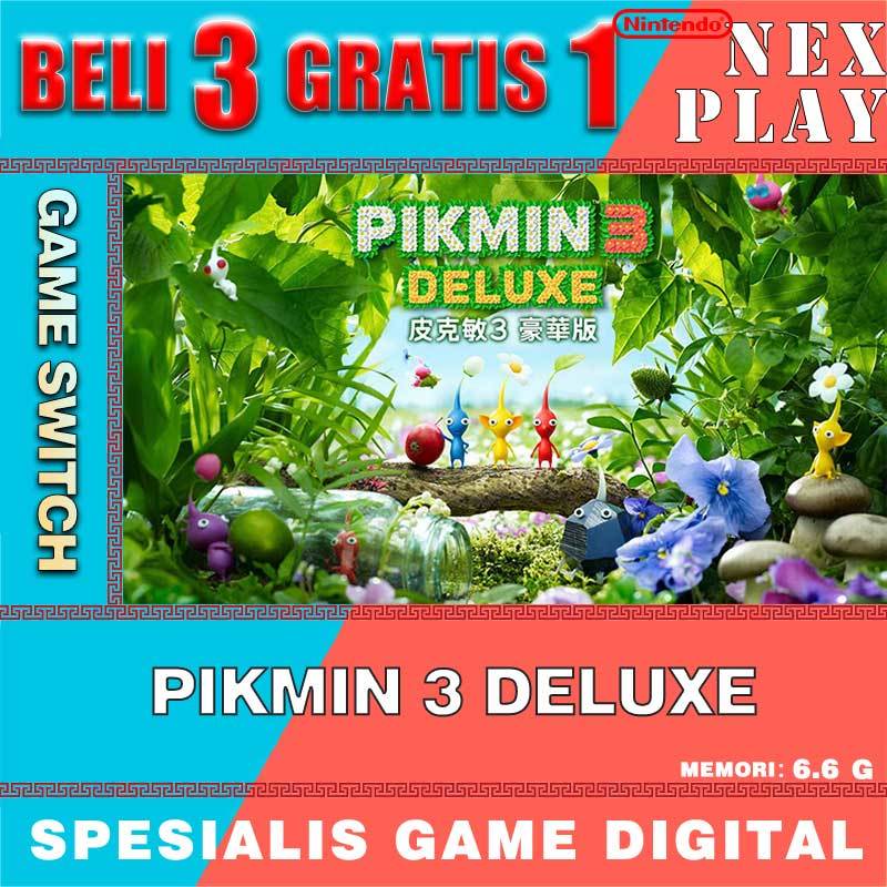 Pikmin 3 Deluxe Nintendo Switch Digital Game （BELI 3 GRATIS 1)
