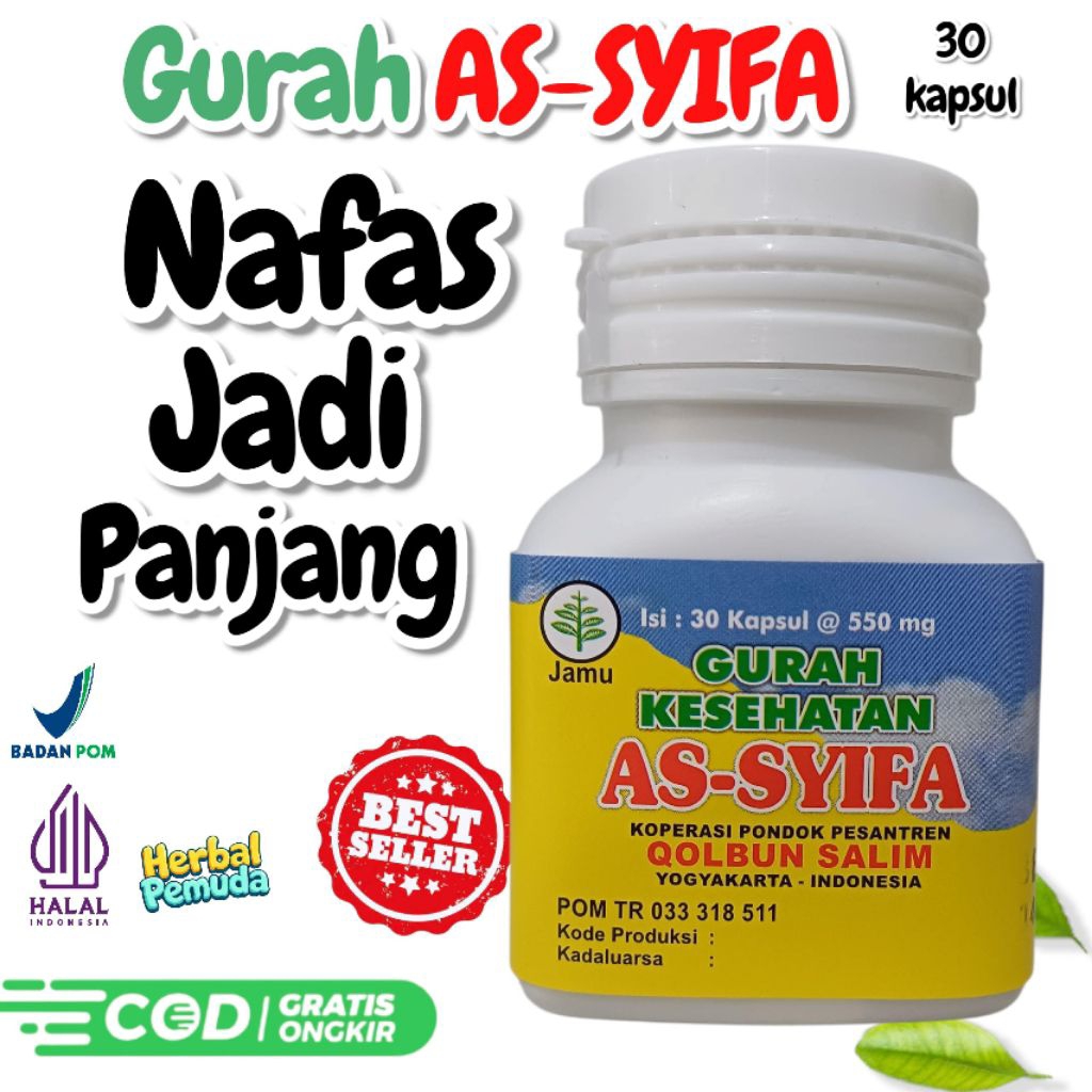 Gurah Kesehatan Asy-Syifa 30 kapsul / Gurah Asy syifa Qolbun salim