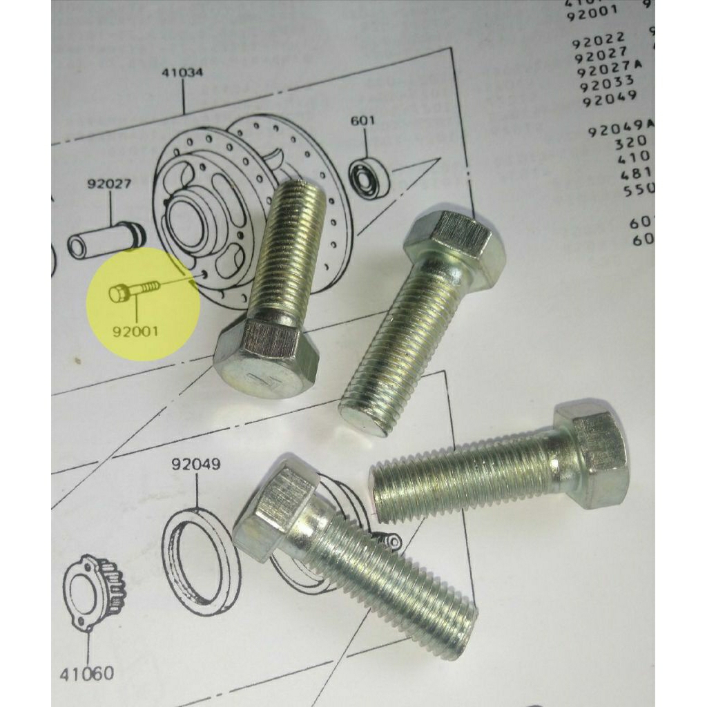 Baut Piringan Cakram Original KAWASAKI Binter GTO110 KH100 ES/ESX Binter Merzy All Type