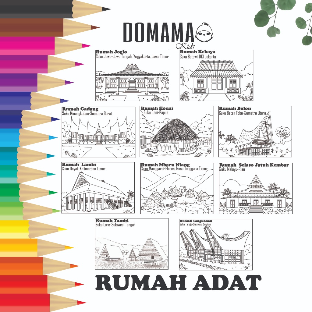 

Gambar Rumah Adat Indonesia : Gambar Mewarnai untuk Anak TK dan PAUD