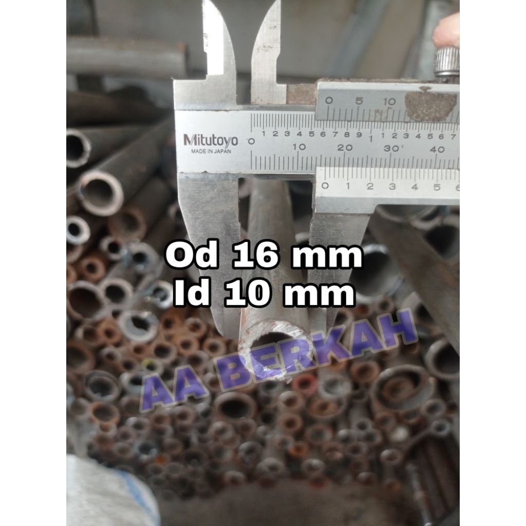 Pipa Besi Seamless Od 16 mm Id 10 mm Tebal 3 mm