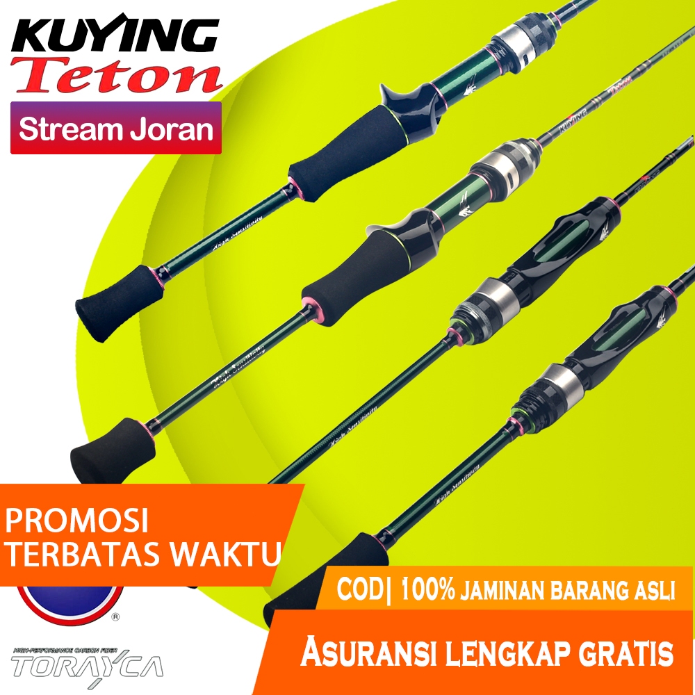 KUYING TETON Stream Joran Premium 1-3lb 3-8lb Fishing Rod Pancing BC Casting Spinning FUJI Sic Solid