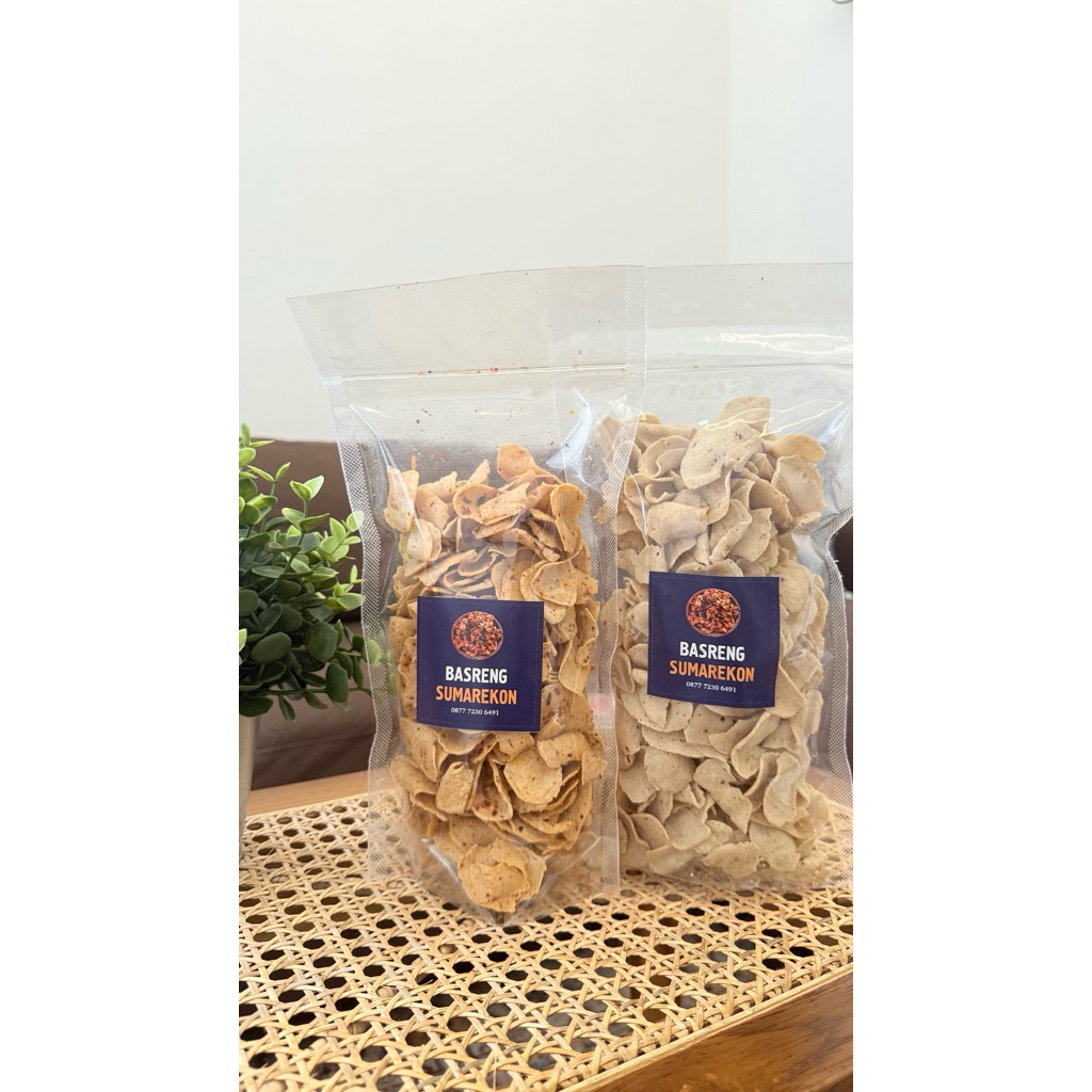 

Basreng daun jeruk dan balado Sumarekon