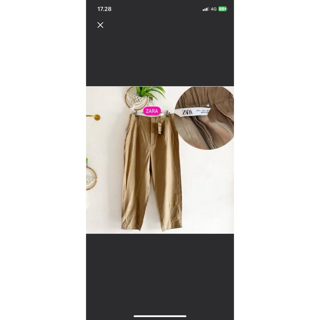 Sale Zara celana baggy original sz  L-XL like new