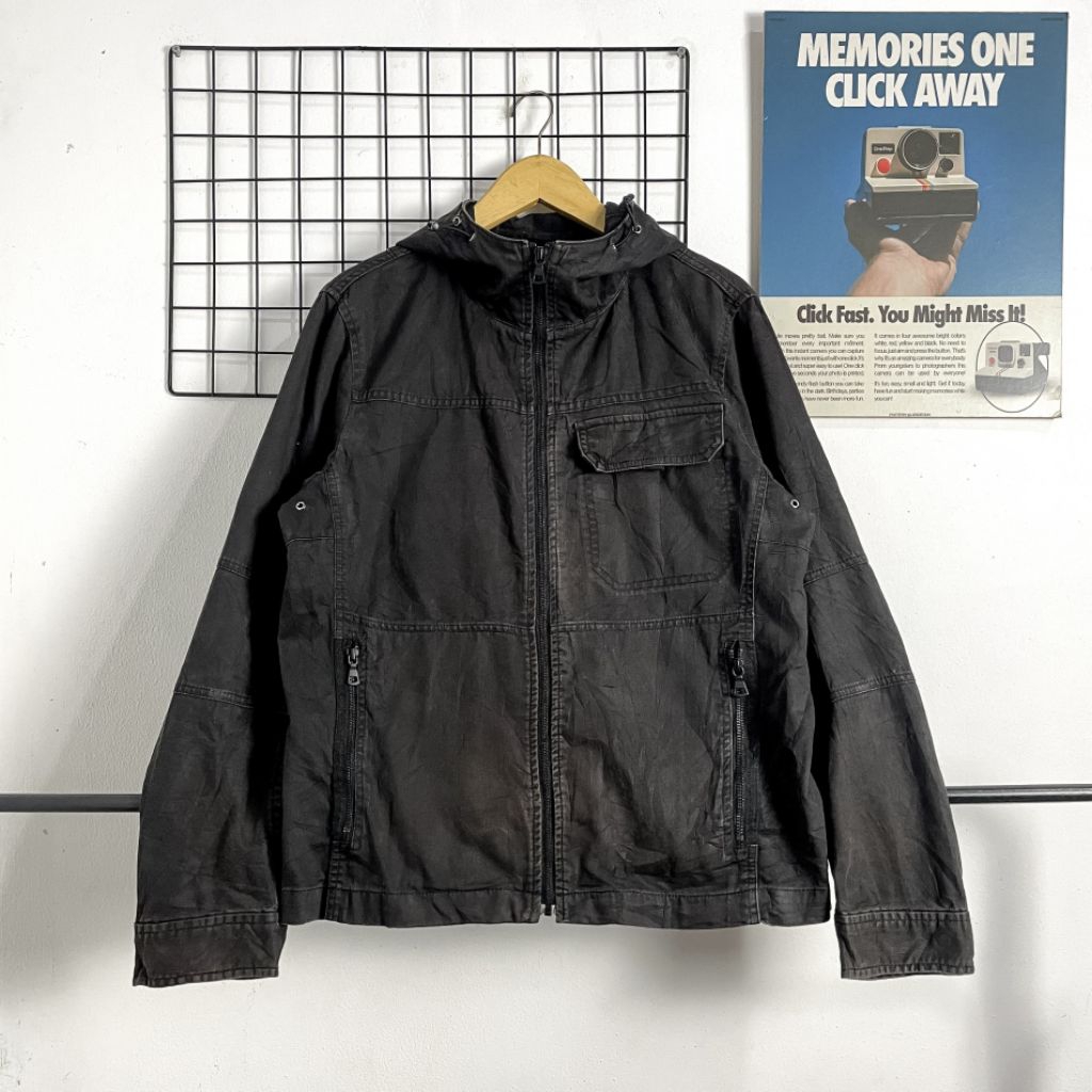 JAKET UNIQLO MILITARY SECOND ORIGINAL, JAKET UNIQLO CANVAS, PARKA UNIQLO