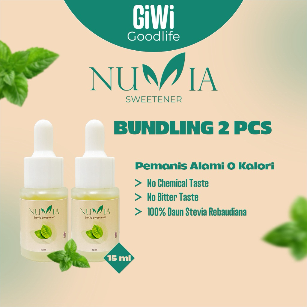 

(Bundling 2 Pcs) Nuvia Sweetener Stevia Pemanis Alami 0 kalori 15ml