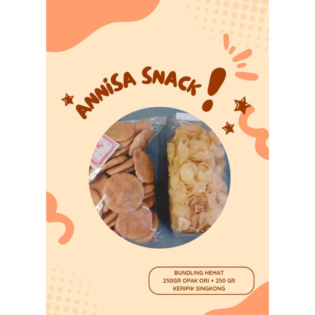 

BUNDLING HEMAT - 250gr OPAK ORIGINAL + 250gr KERIPIK SINGKONG