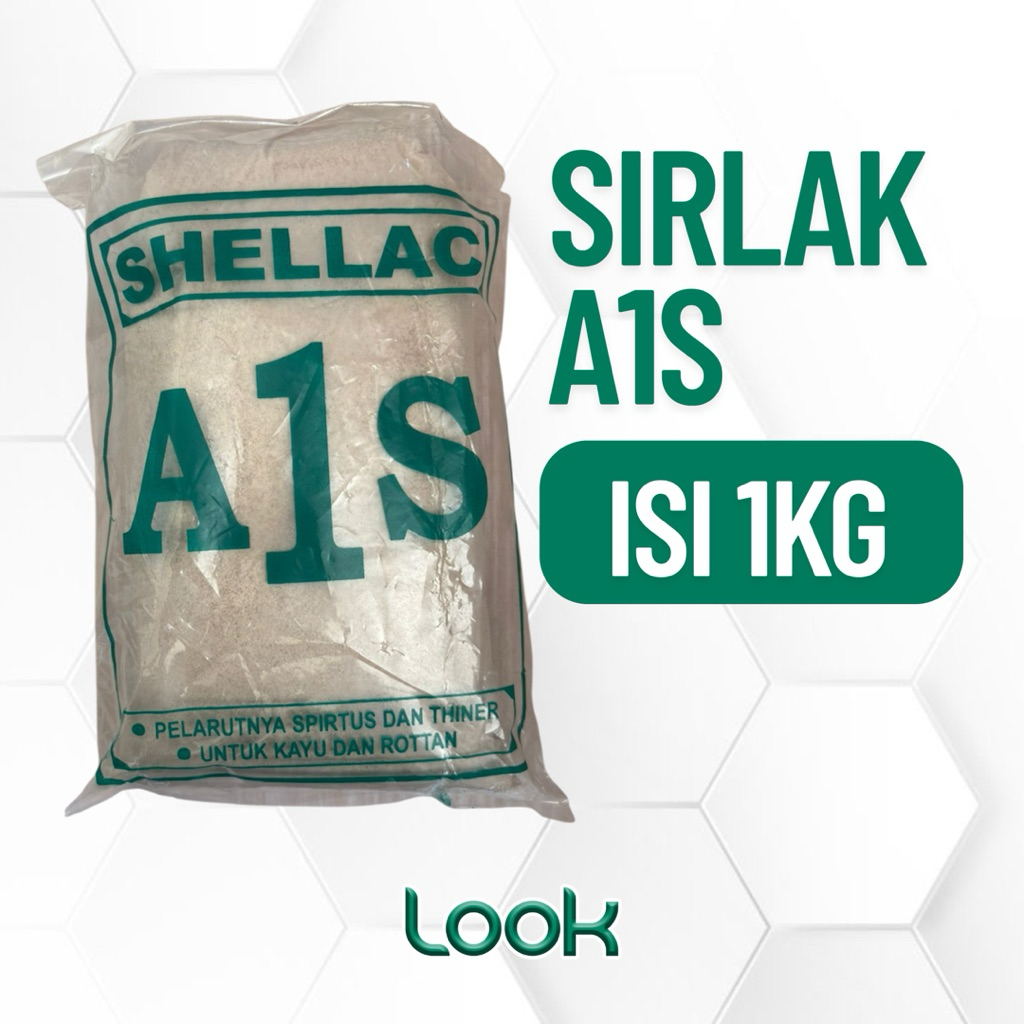 Shellac Sandarlak Bubuk Kayu Cap A1S 1 KG Sirlak Bubuk Ekonomis