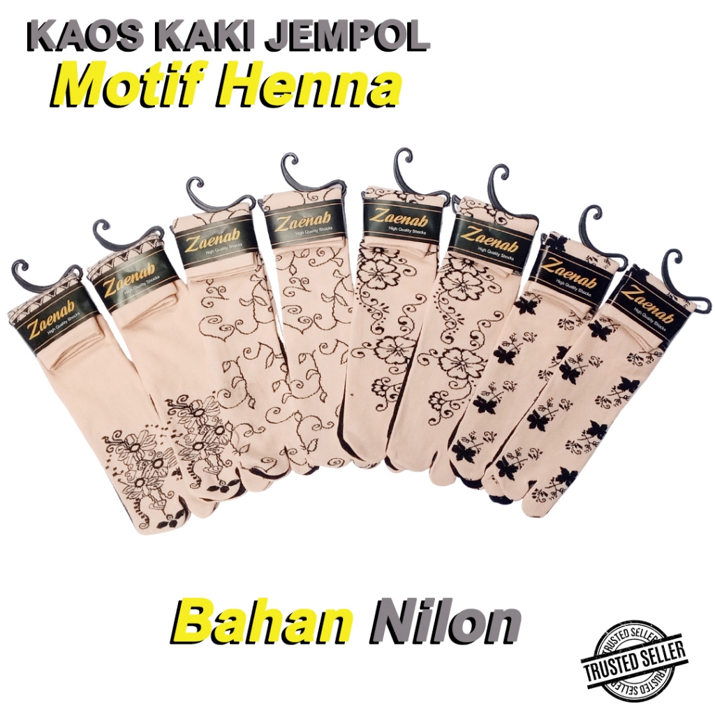 KAOS KAKI JEMPOL MUSLIMAH - Kaos Kaki Jempol MOTIF Batik Hena