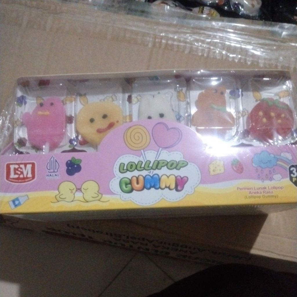 

permen lunak lolipop gummy