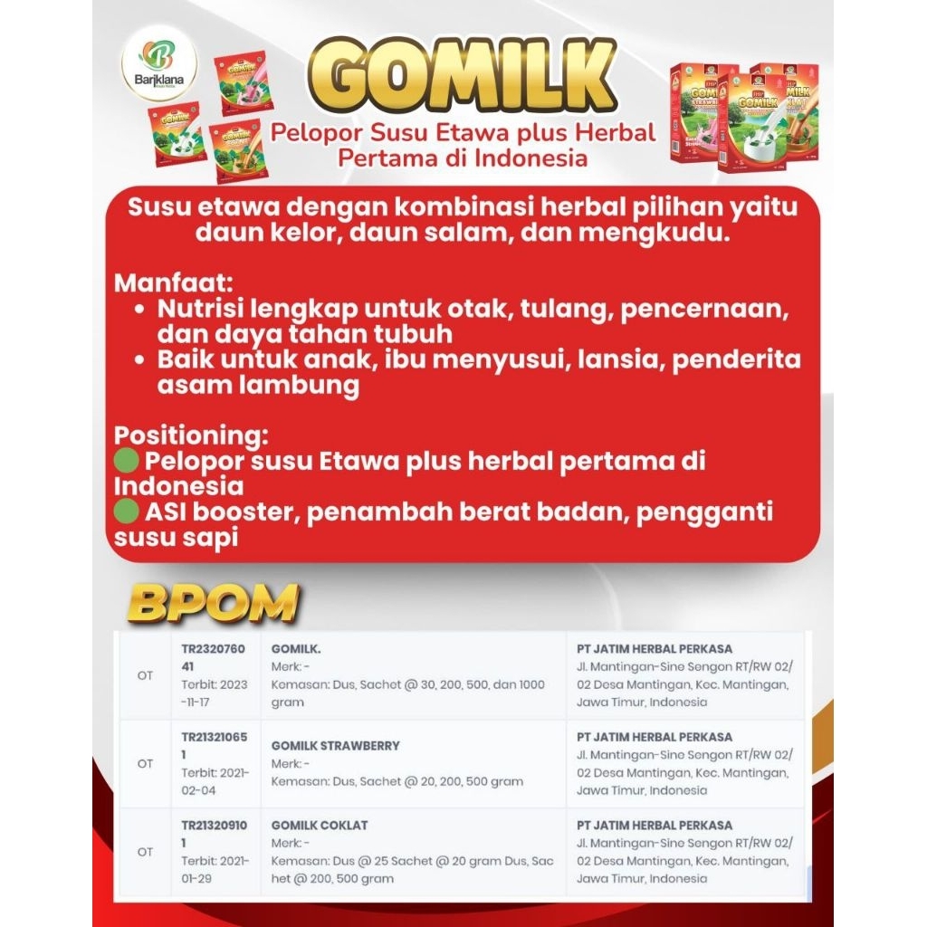 

Susu kambing etawa plus herbal