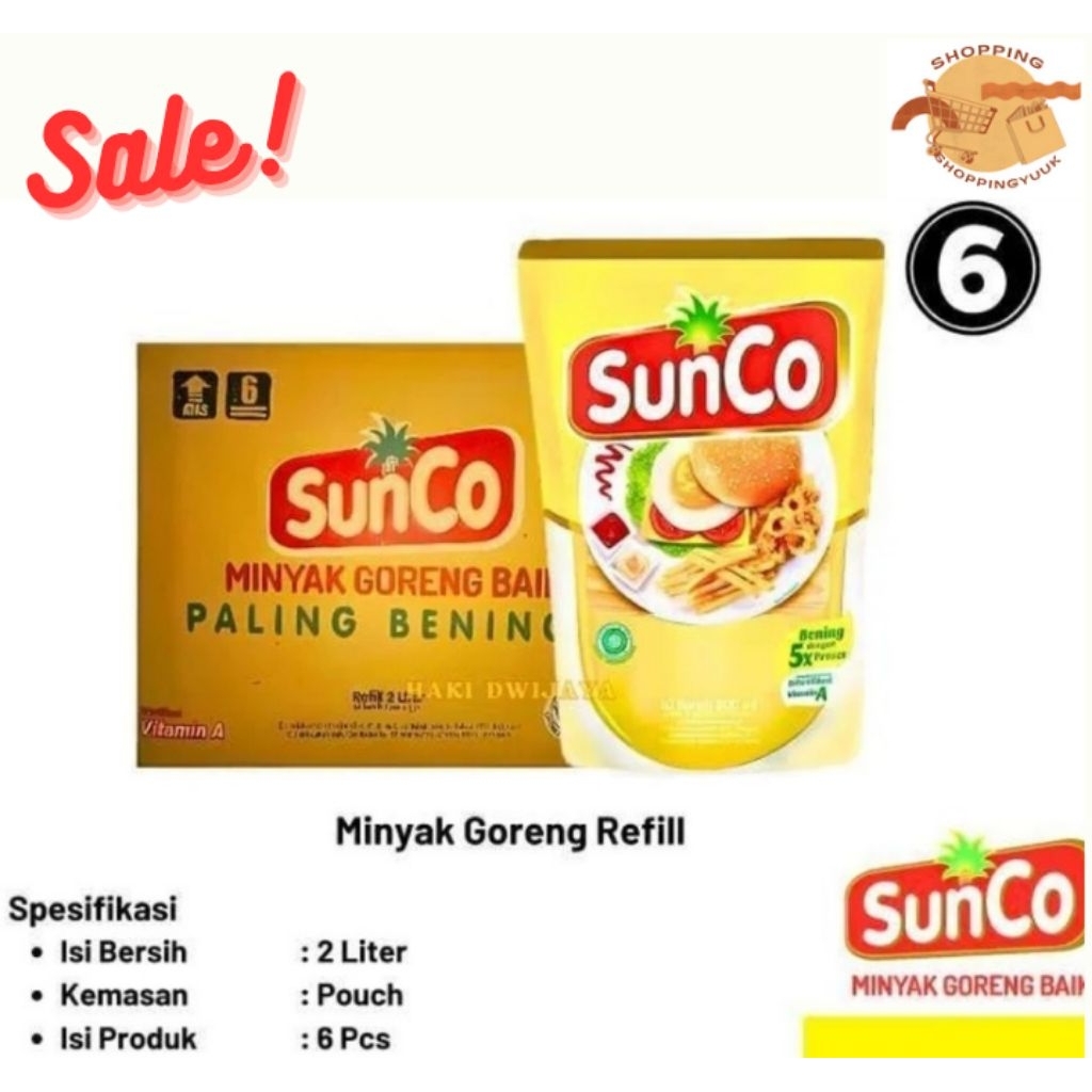 

Sunco Minyak Goreng 2 Liter (6 pouch/karton)