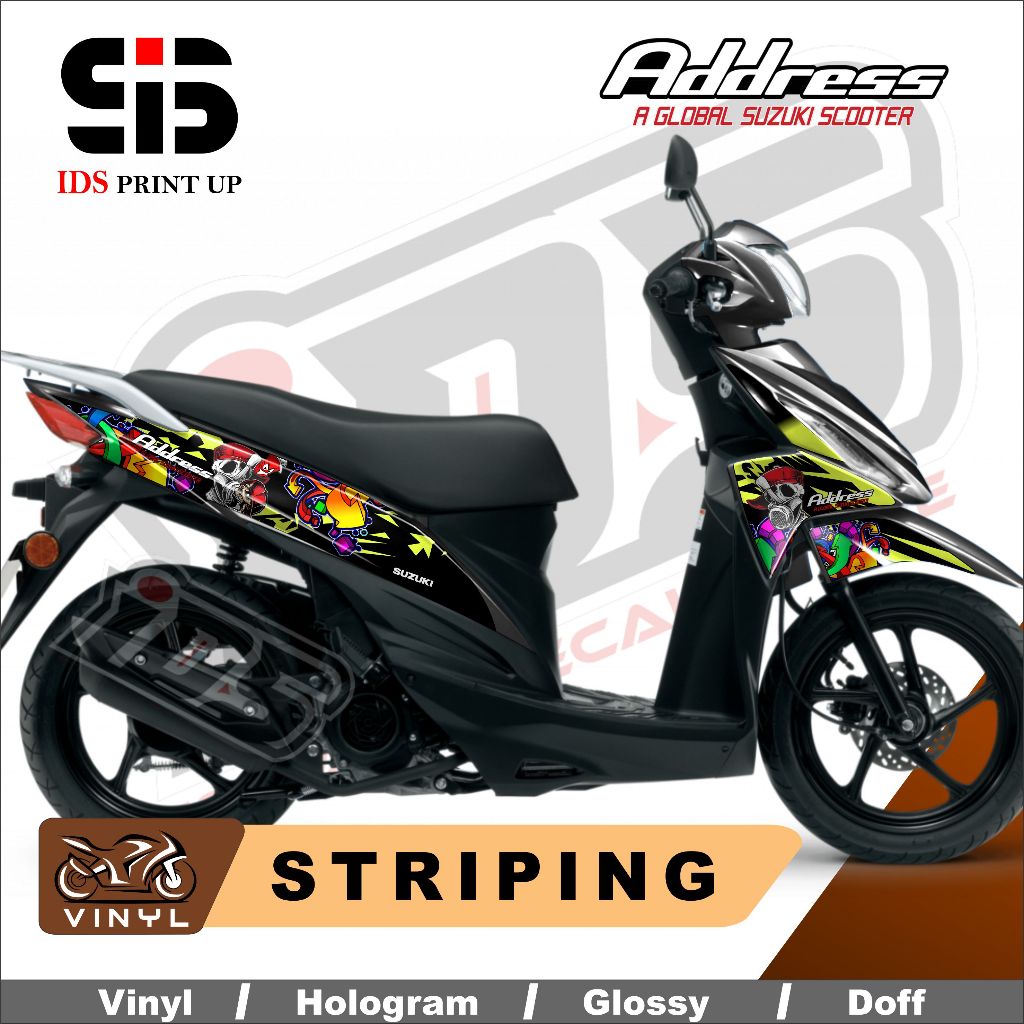 Stiker Suzuki Address Striping Suzuki Address Stiker Address Striping Address Skull