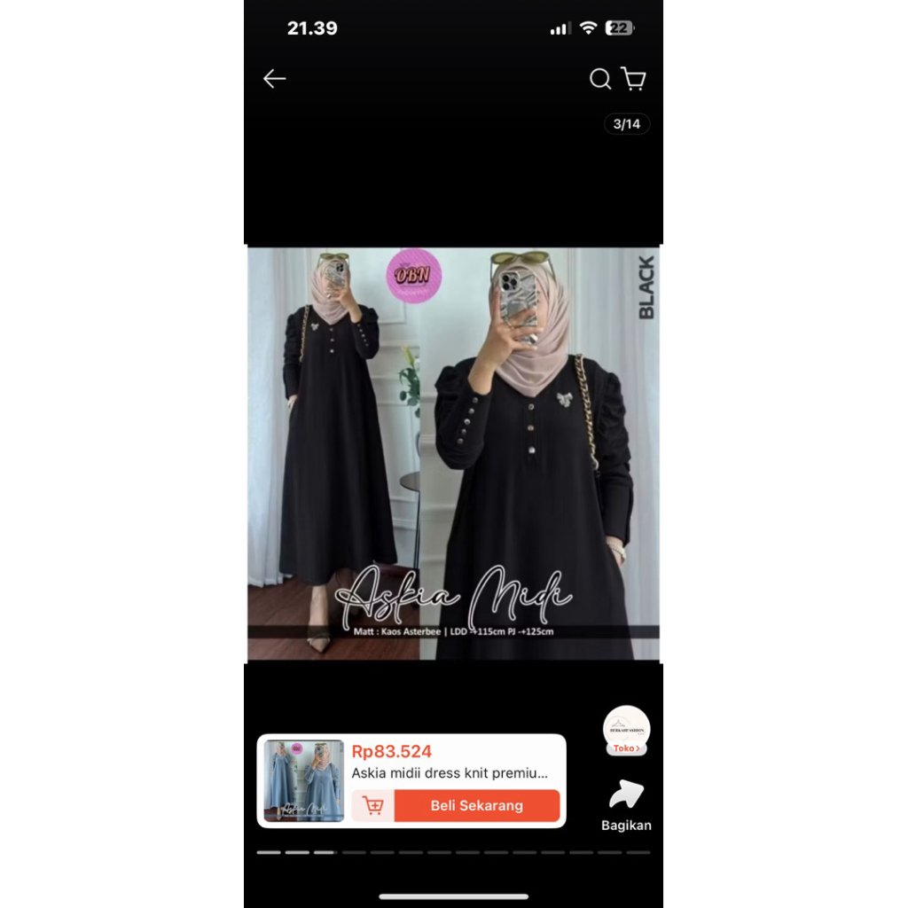 askia midi dres knit premium midi wanita gamis terbaru