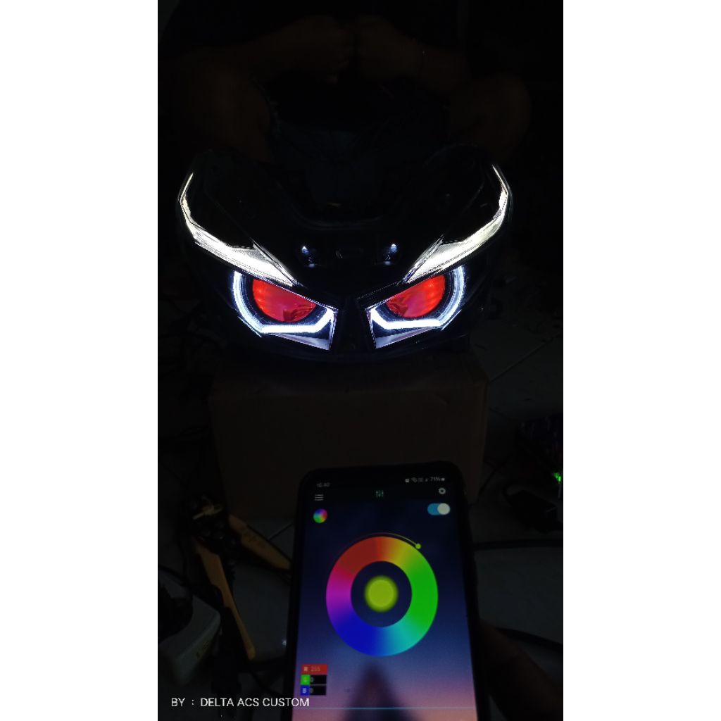 Paket Biled Vario 125/150 LED Old 2015 - 2017 l Custom Headlamp Reflektor Biled Vario LED old l Lamp