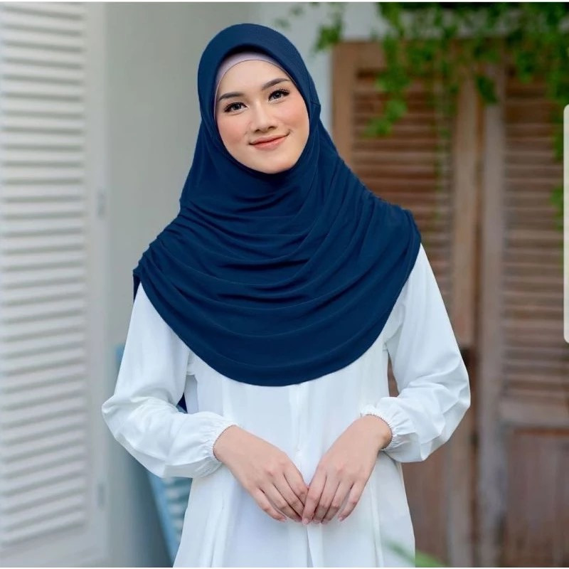 Hijab Instan Rumana Kerut Kanan Kiri Bahan Import Premium
