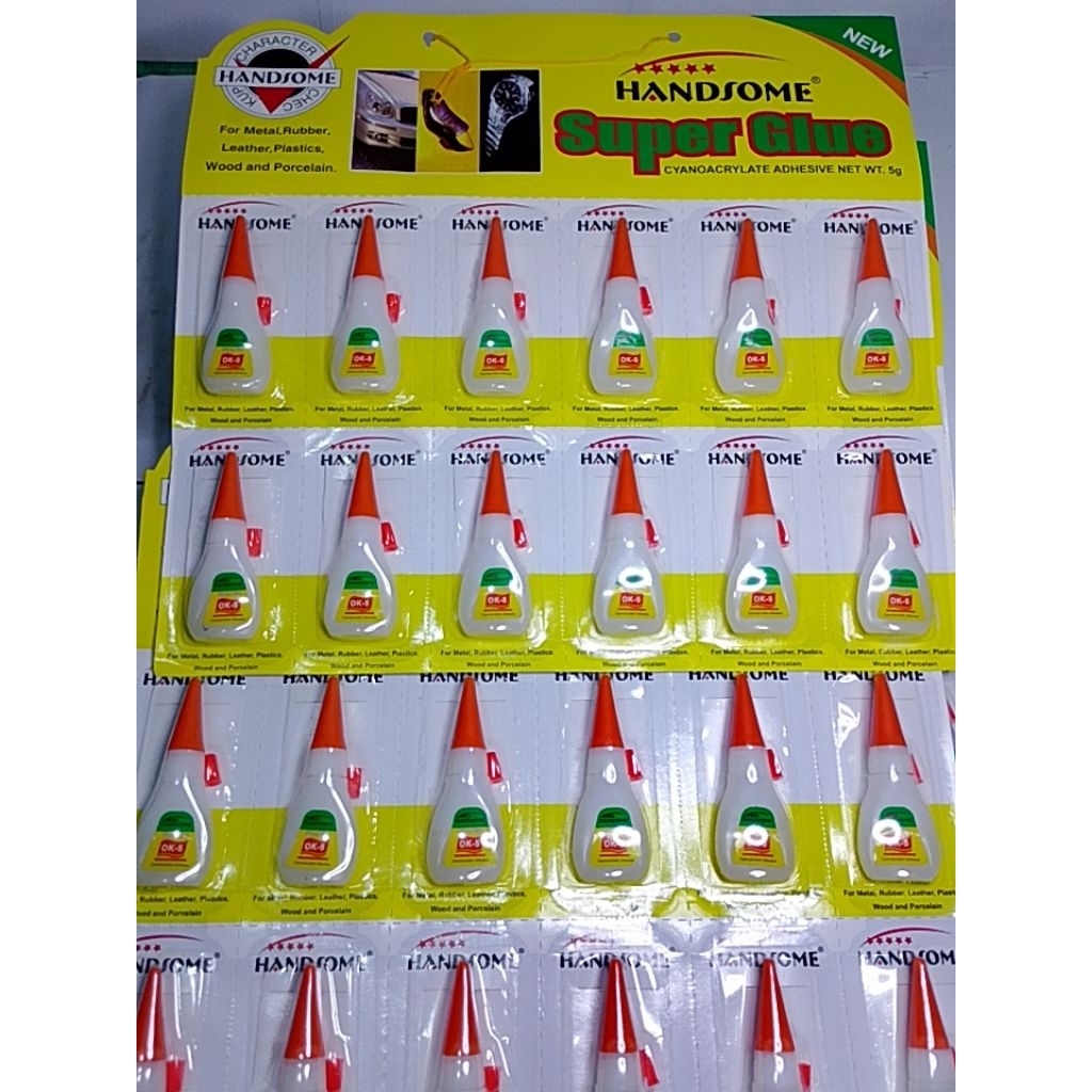 

lem superglue handsome, lem serbaguna murah harga grosir 1lembar 12 pcs
