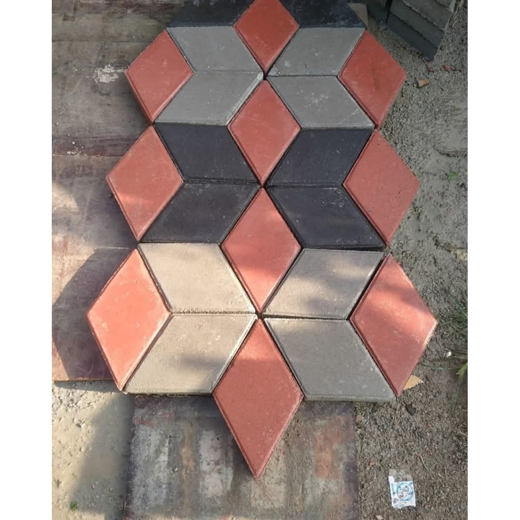 Paving block 3 dimensi mode wajik