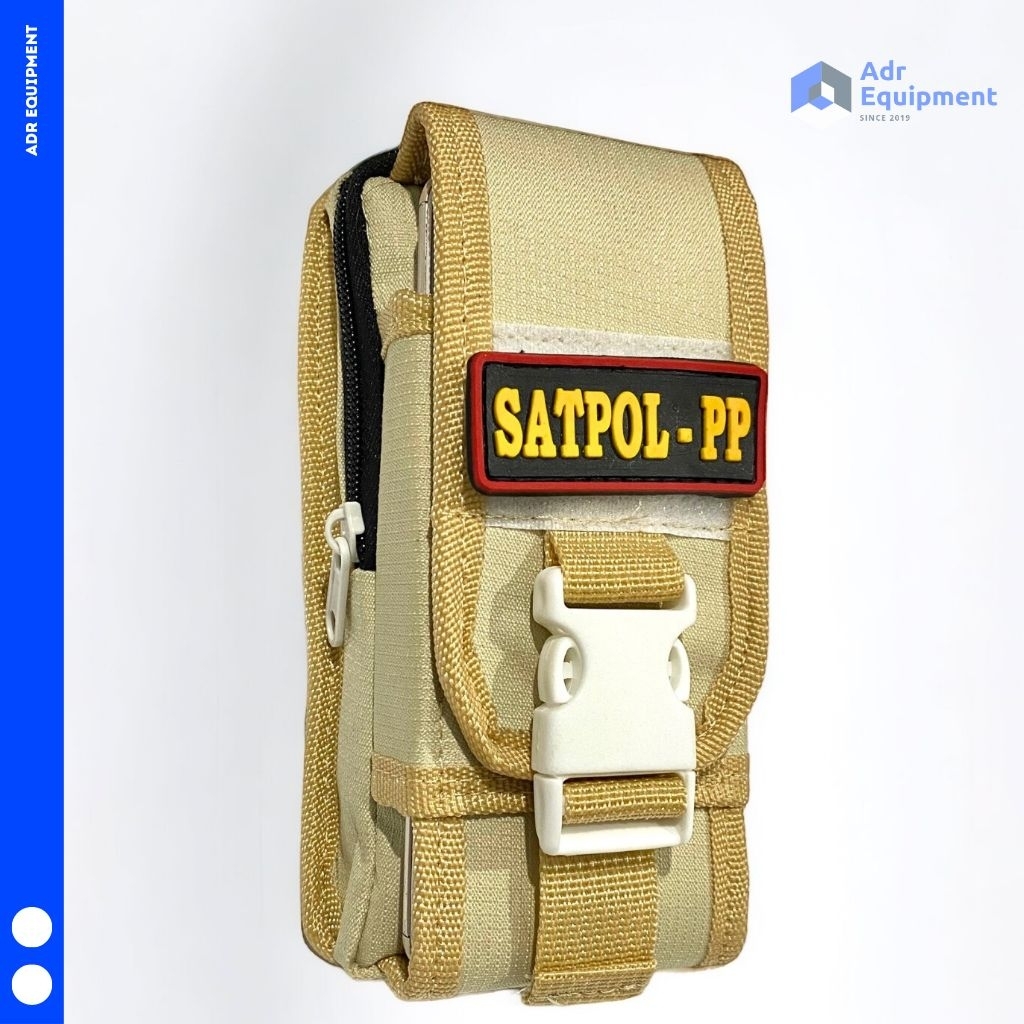 tempat hp pinggang 2 slot sarung hp pinggang velcro perekat Sarung HP Pinggang 2 Slot Resleting dan 