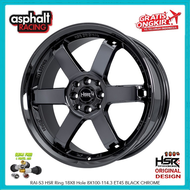 Velg Mobil Te37 Ring 18 Black Chrome Pcd 4x100/4x114,3 Untuk Wuling Alvez Avanza Hsr Rai S3 R18