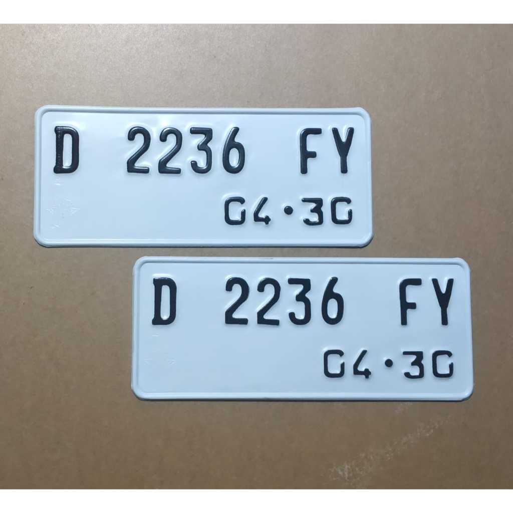 PLAT NOMOR MOTOR STANDAR FONT BARU