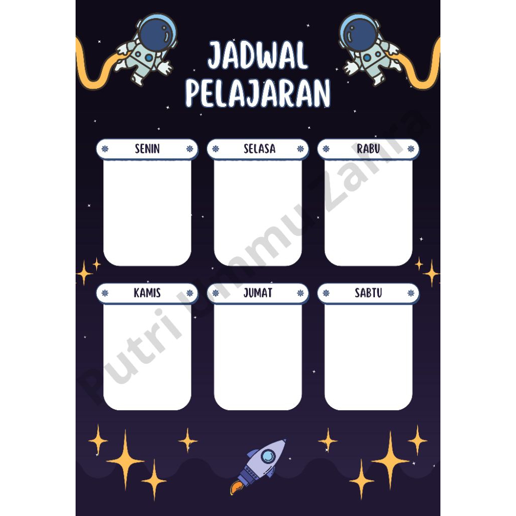 

POSTER JADWAL PELAJARAN ANAK SEKOLAH