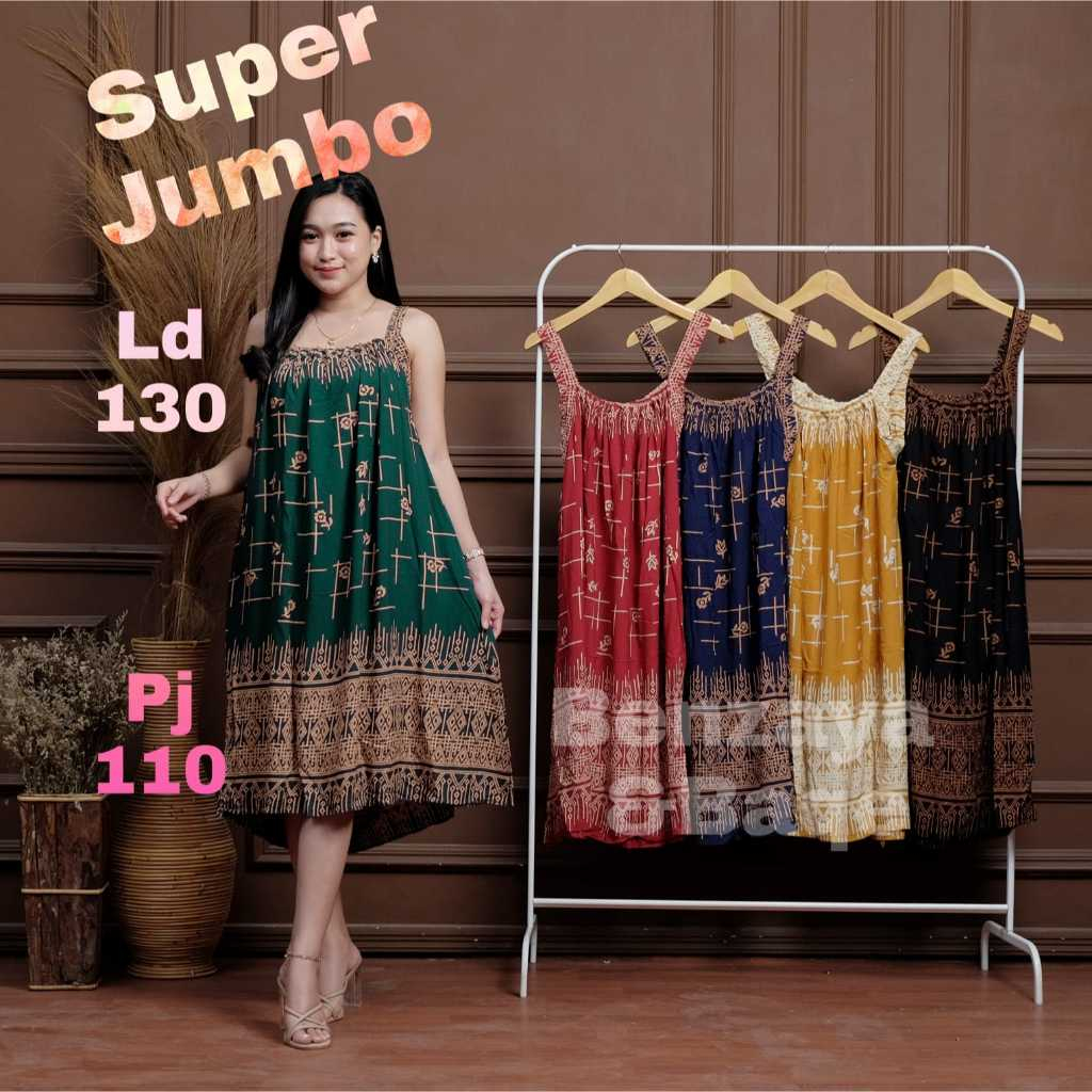 Daster Kekinian Busui Jumbo daster ibu muda big size Yukensi Tanpa Lengan Tali Satu Ld 130 yukensi L