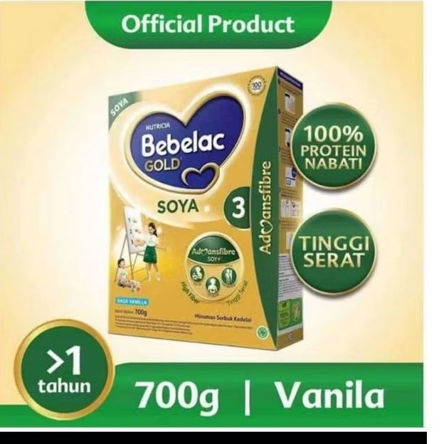 

BEBELAC GOLD SOYA 3 VANILLA 700GR PROMO SUSU PERTUMBUHAN ISOLAT PROTEIN SOYA TINGGI DHA LA ALA