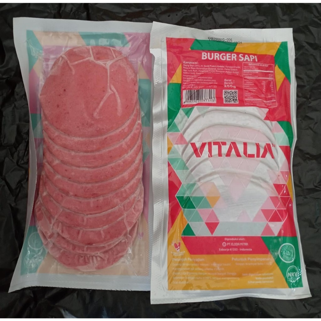 

Vitalia Burger Sapi dari bernardi isi 10 dan 20, isian burger