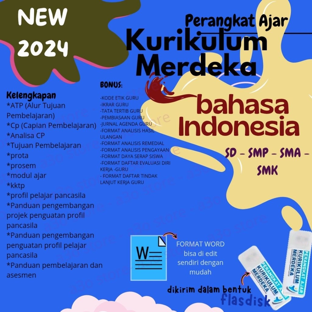 modul ajar kurikulum merdeka bahasa indonesia sd smp sma CP terbaru  rpp merdeka belajar