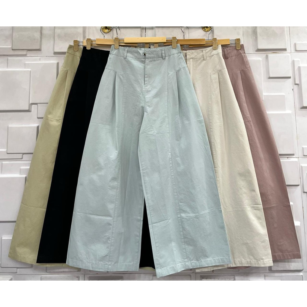 SALMA QULOT DENIM PANTS IMPORT HONGKONG