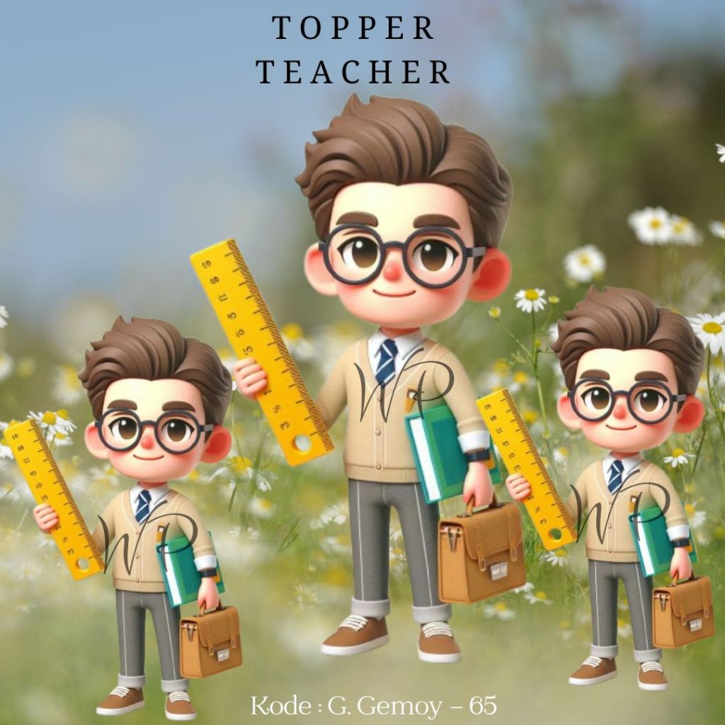 Topper Perlengkapan Buket Hari Guru Termurah Dan Terbaru /  Topper Guru / Topper Untuk Buket