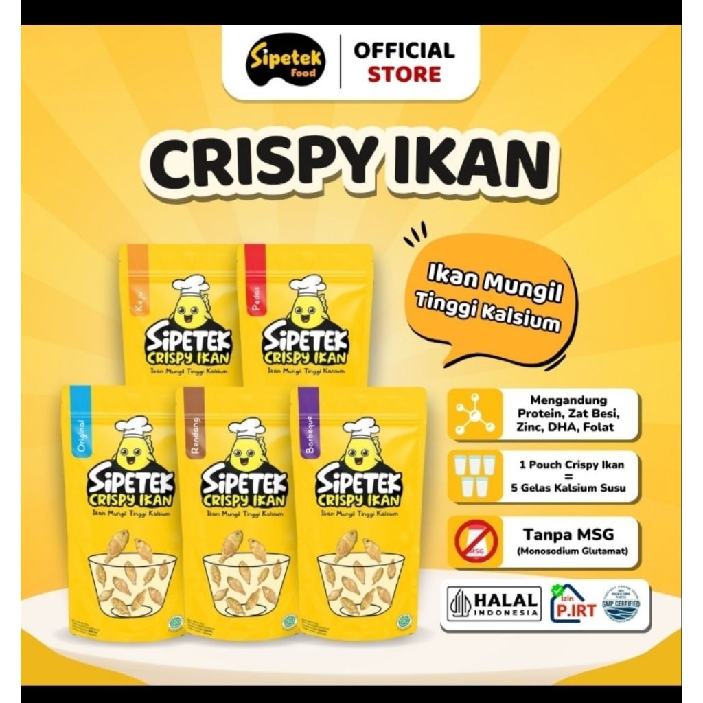 

Sipetek Crispy Ikan – Camilan Ikan Tinggi Kalsium Tanpa MSG