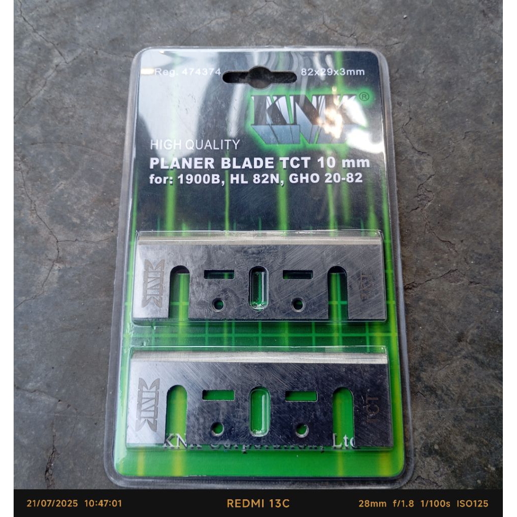 

planer Blade KNK TCT 10 mm/mata pisau serut kayu 82x29x3 mm