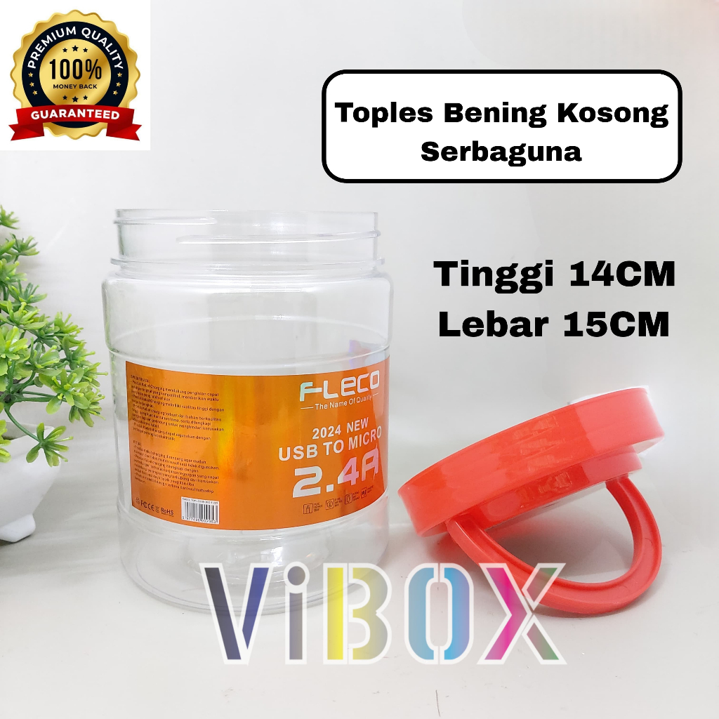 

( 5Pcs ) Toples Bening Kosong Fleco Wadah Penyimpanan Serbaguna [TSA]