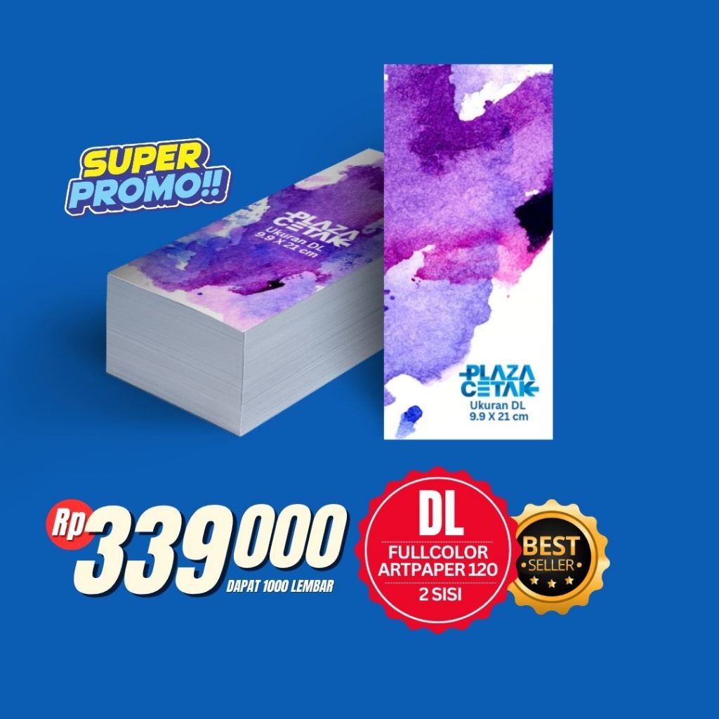 

Cetak Brosur Murah 1/3 A4 (DL) - Cetak 2 Sisi - fullcolor