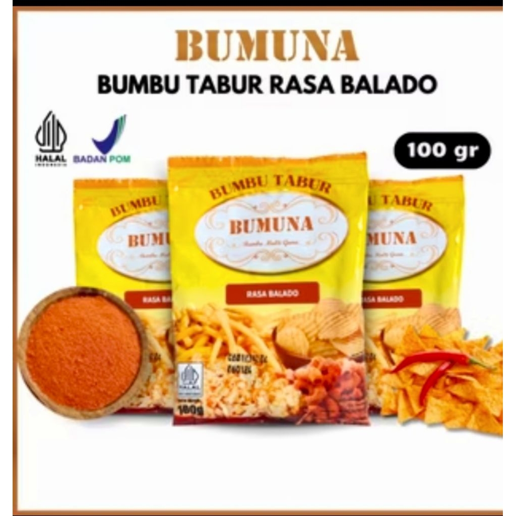 

Bumbu Tabur Balado Bumuna 100gr