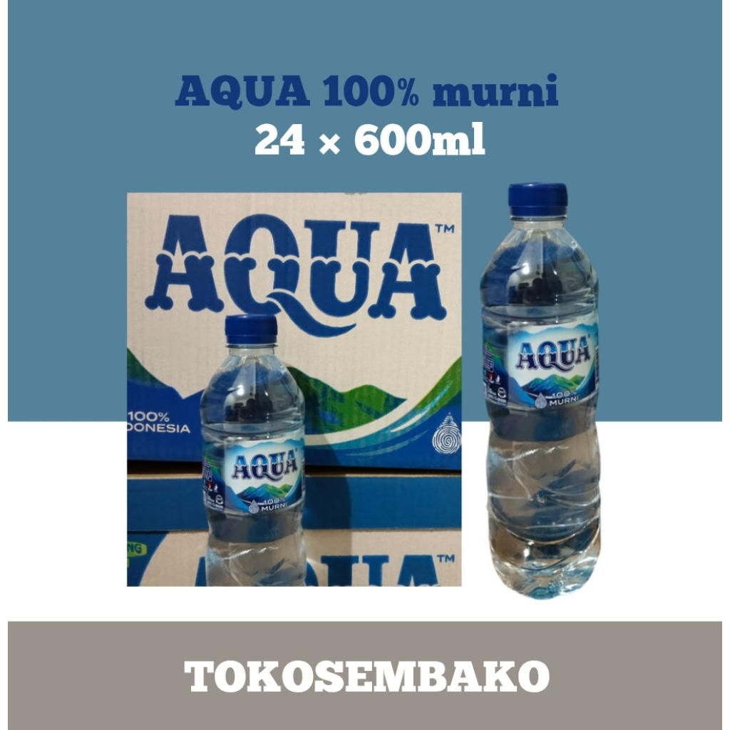 

Aqua 100% murni (24 × 600ml)