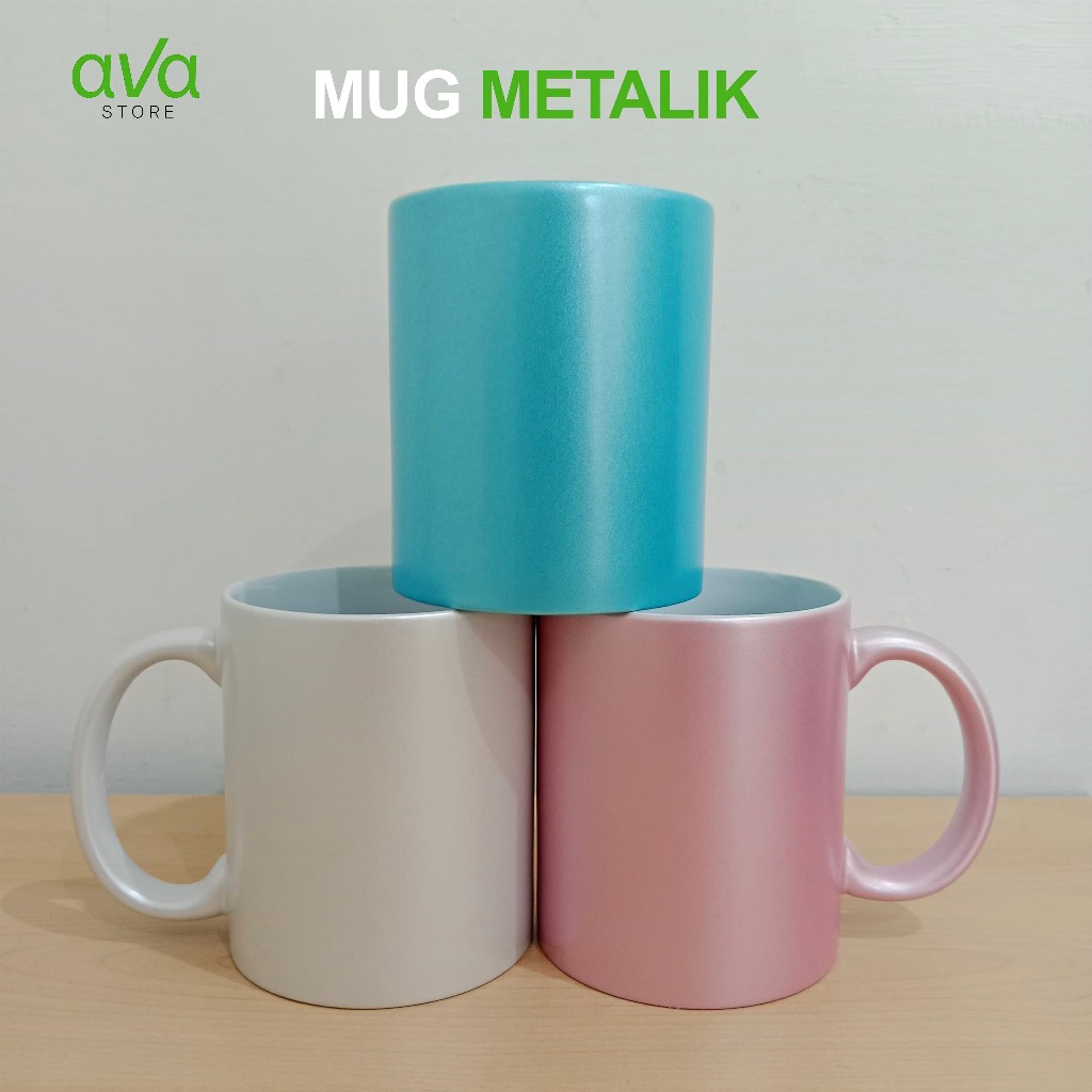 MUG METALIK COATING / MUG IMPORT / MUG KERAMIK / MUG GLITTER