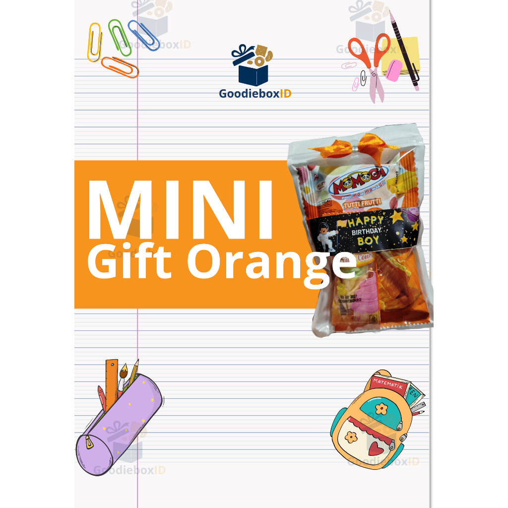 

(Tanpa Min Order / Bisa Instan / Gratis Bubble Wrap) Mini Gift Snack orange / Mini Hampers orange / Kado Snack Lucu Mini Gift Ulang Tahun Anak / Parcel Snack Wisuda Unik / mini gift idul fitri