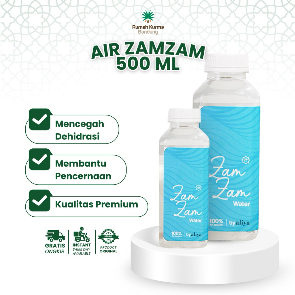 

Air Zamzam 500 ML Asli 100% Zam Zam Original Mekah Premium Aliya