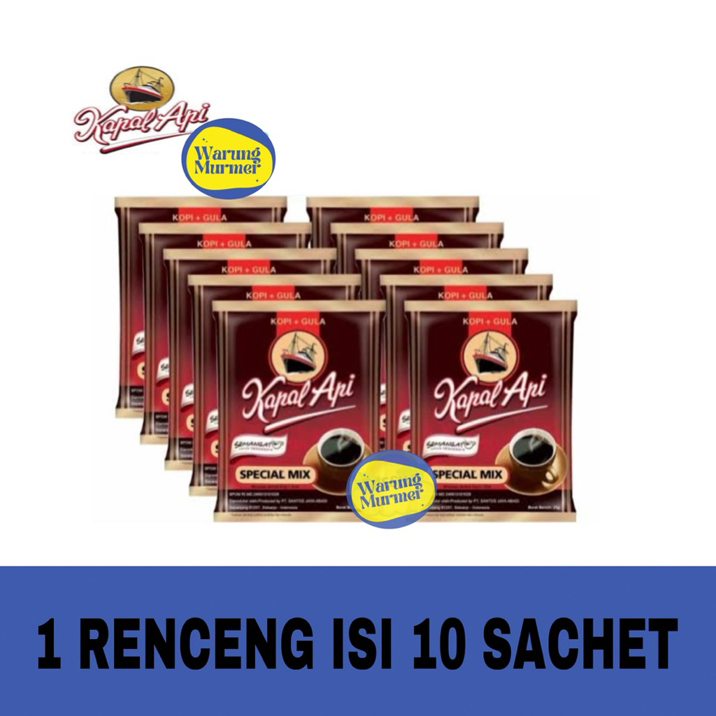 

Kapal Api Spesial Mix 10x23gr / Kopi Hitam + Gula Kapal Api Special Mix 10x23gr