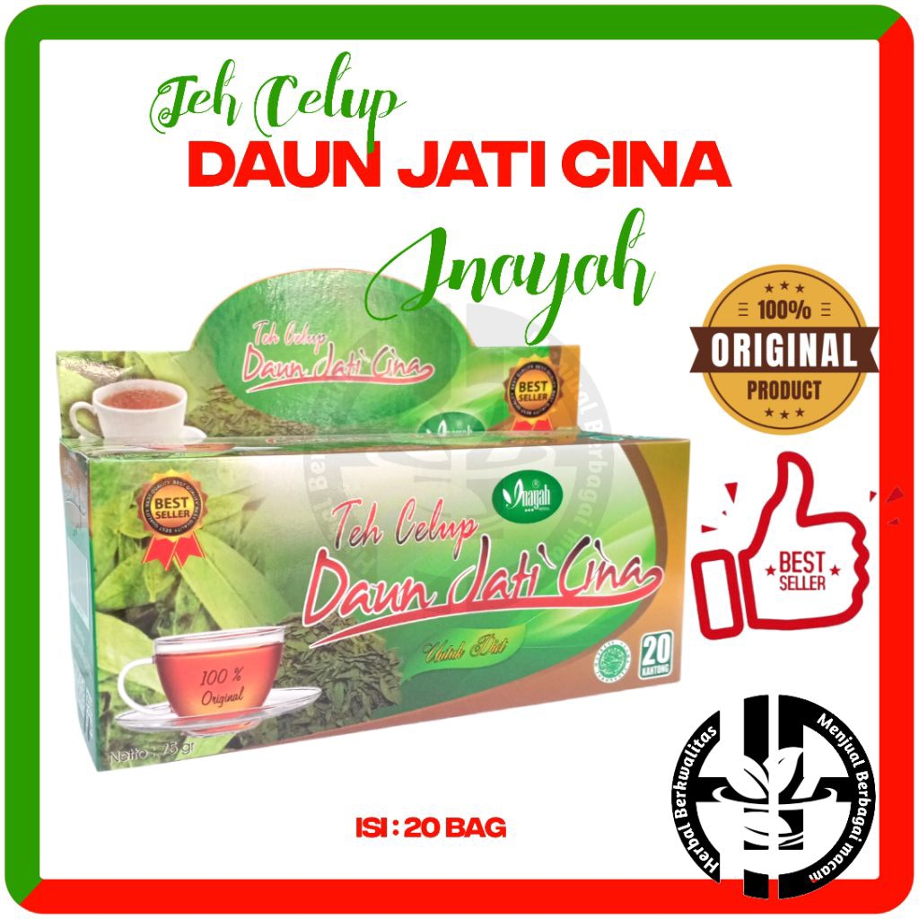 

Teh Celup Daun Jati Cinal Inayah 100% Original Untuk Diet Menurunkan Berat Badan Isi 20 Kantong