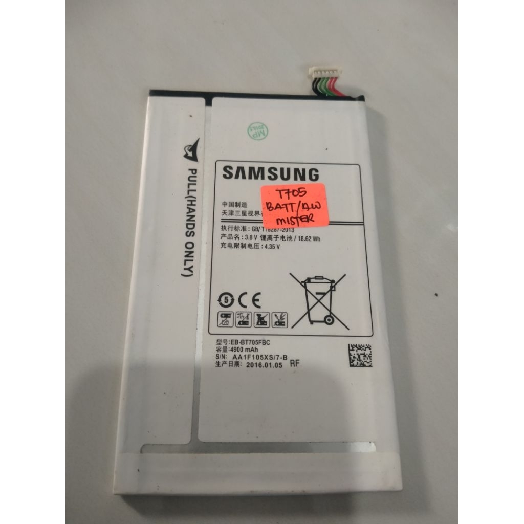 Batre Tablet Samsung SM-T705 ORIGINAL