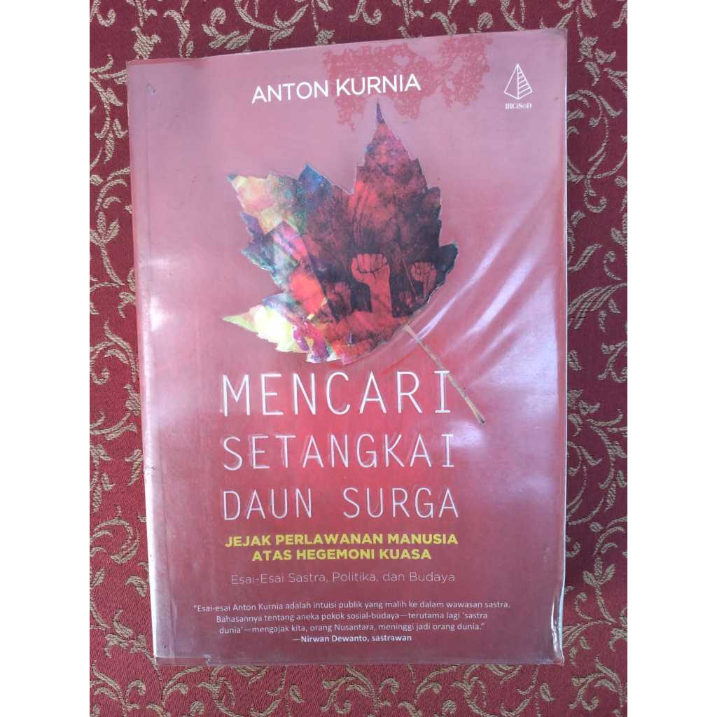 [BERUANG PRELOVED] Buku Mencari Setangkai Daun Surga [Esai] Penulis: Anton Kurnia