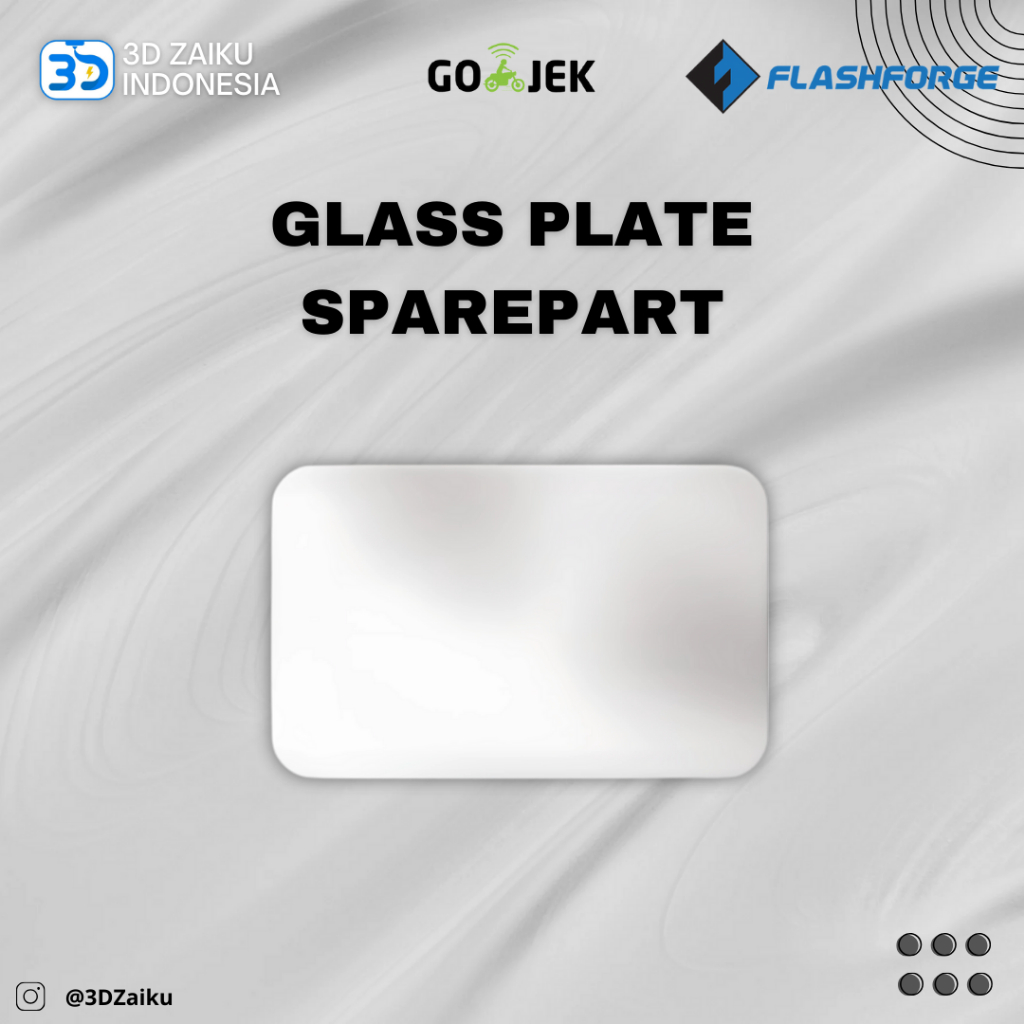 Original 3D Printer Glass Plate Sparepart for Flashforge Hunter