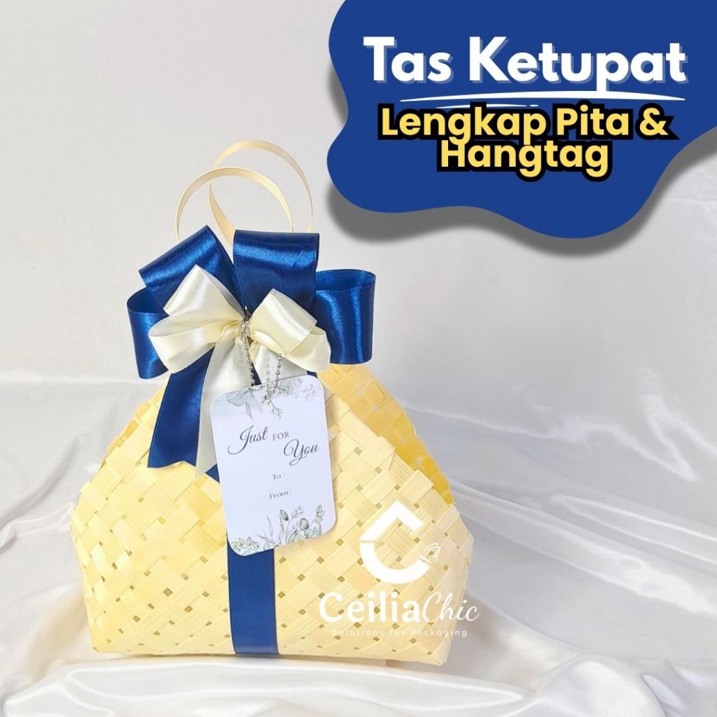 

Tas Hampers Anyaman / Tas Kado / Goodie Bag Hampers Souvenir Aesthetic / Keranjang Hampers Bambu