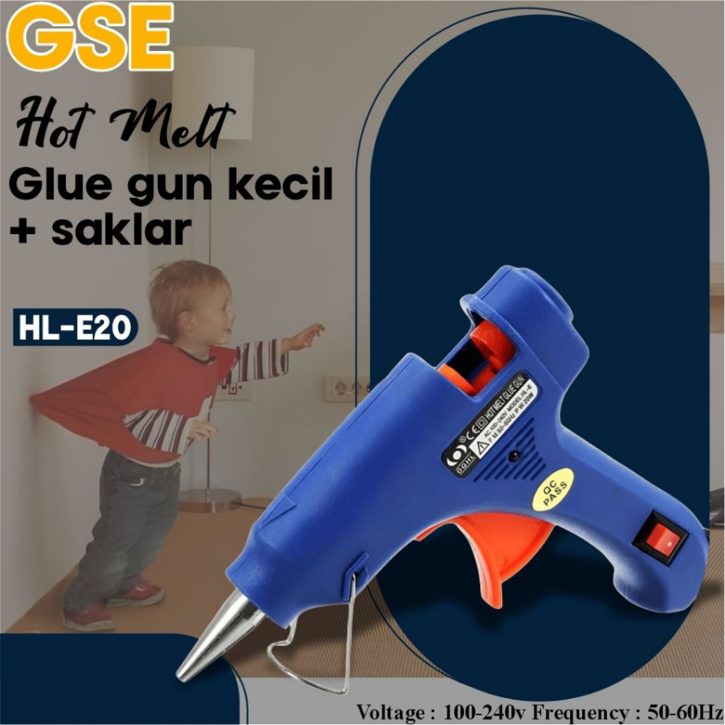 

Hot Glue Gun / Lem Tembak Kecil Merek GSE