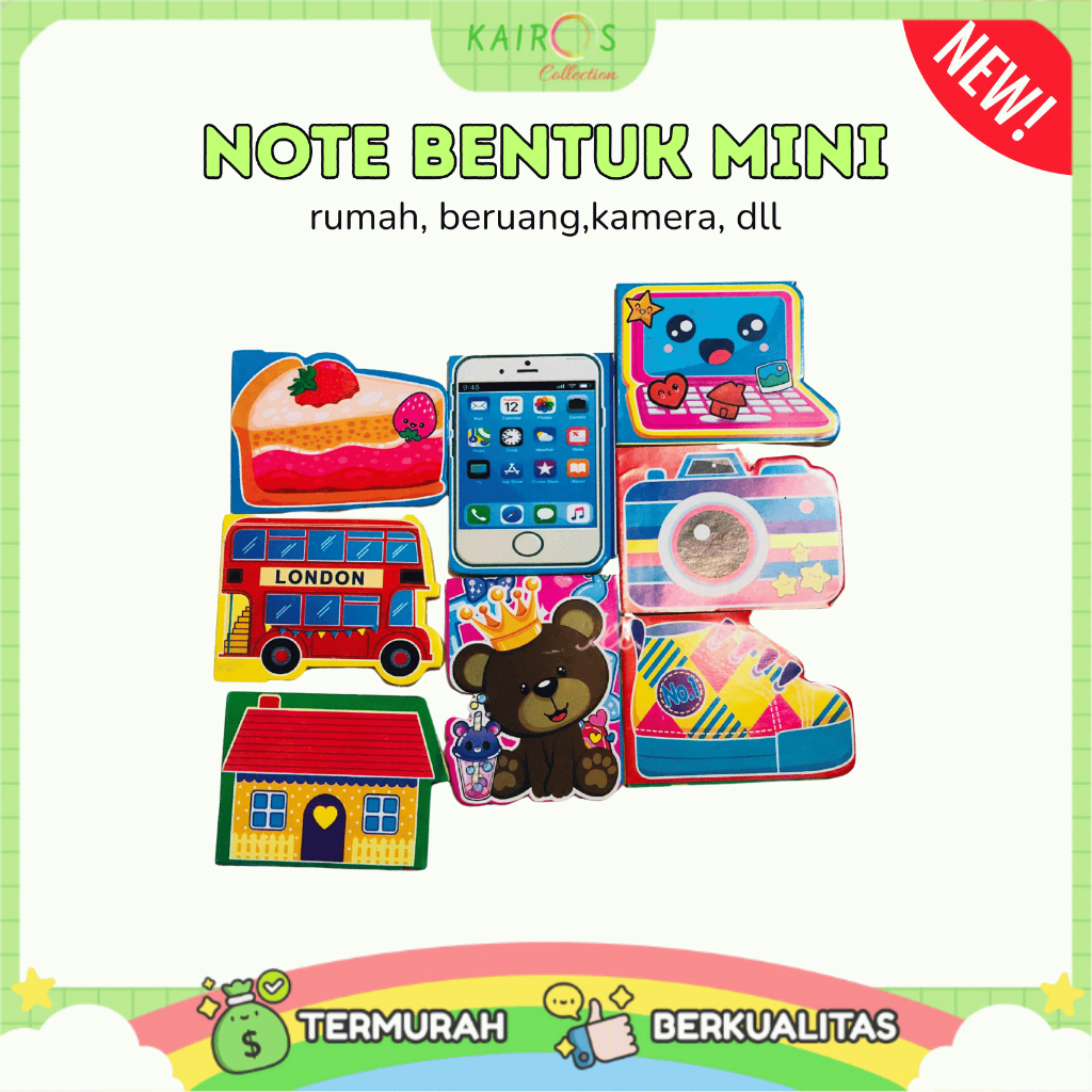 

Buku Catatan Kecil Notes Mini Anak Bentuk Karakter Motif Lucu-Lucu