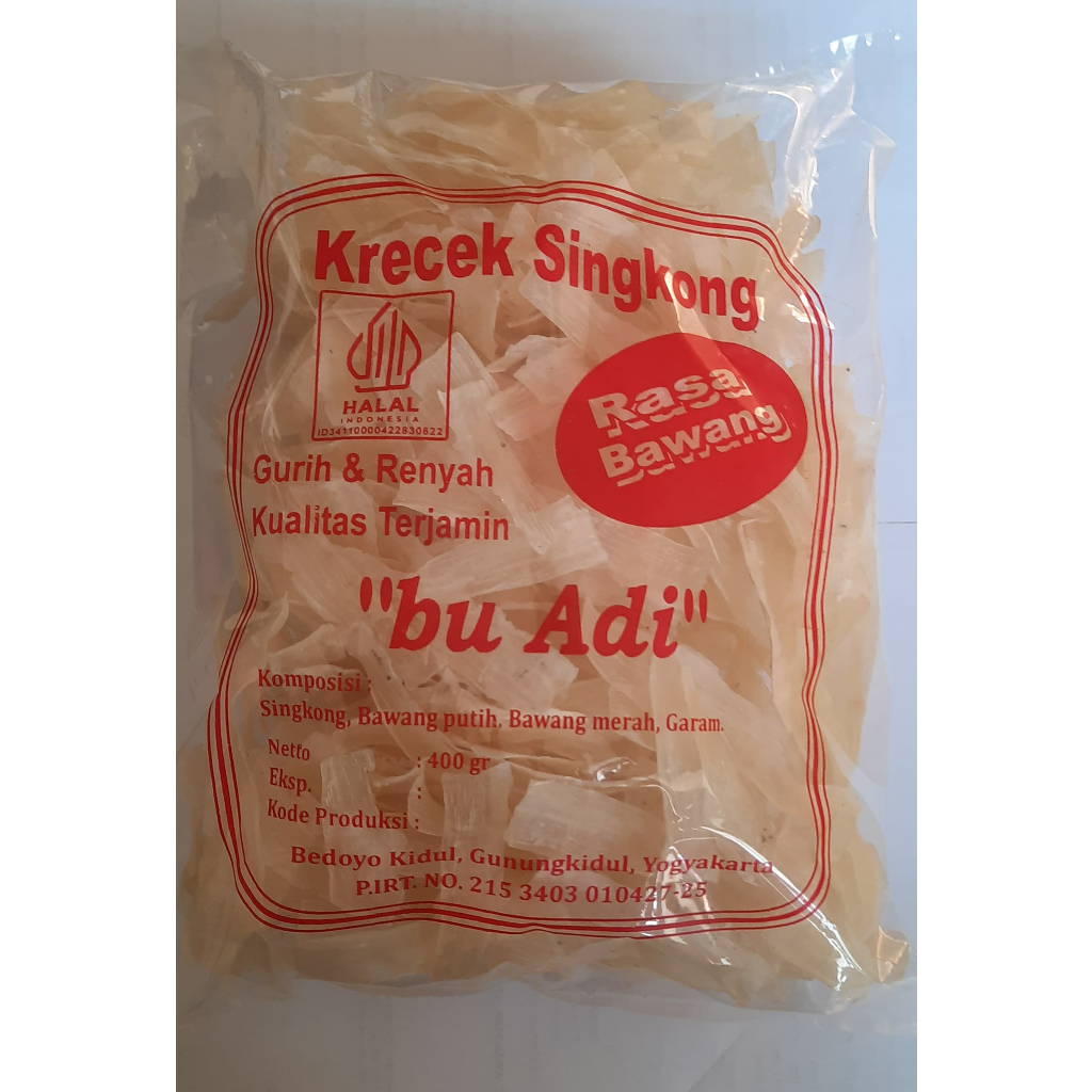 

Manggleng Krecek Keripik Singkong Rasa Bawang Snack Camilan Gurih Dan Renyah / Krecek Singkong Khas Gunung Kidul
